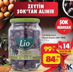 LİO SALAMURA SİYAH ZEYTİN 500 G